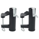 Provira Parasolklemmen voor balkon 2 st 25-38 mm staal