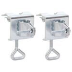 Provira Parasolklemmen voor balkon 2 st 32 mm gegalvaniseerd staal