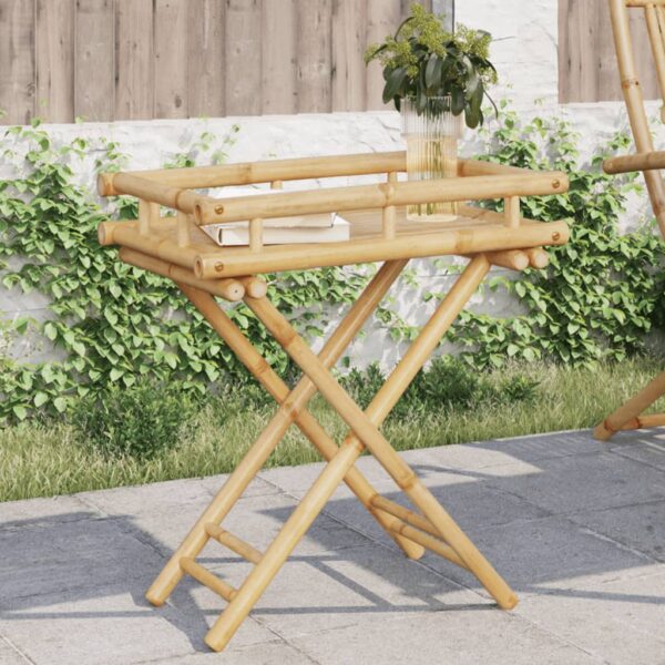 Provira Dienbladtafel inklapbaar 60x40x68 cm bamboe