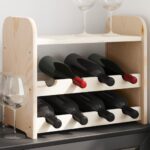 Provira Wijnrek met bovenblad 43x25x37 cm massief grenenhout