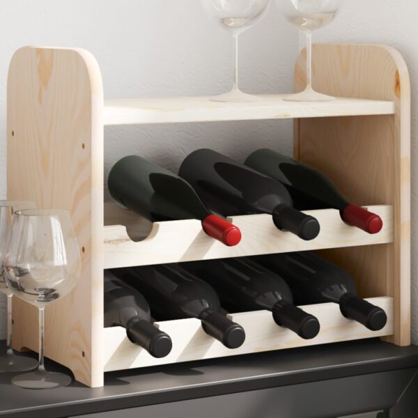 Provira Wijnrek met bovenblad 43x25x37 cm massief grenenhout