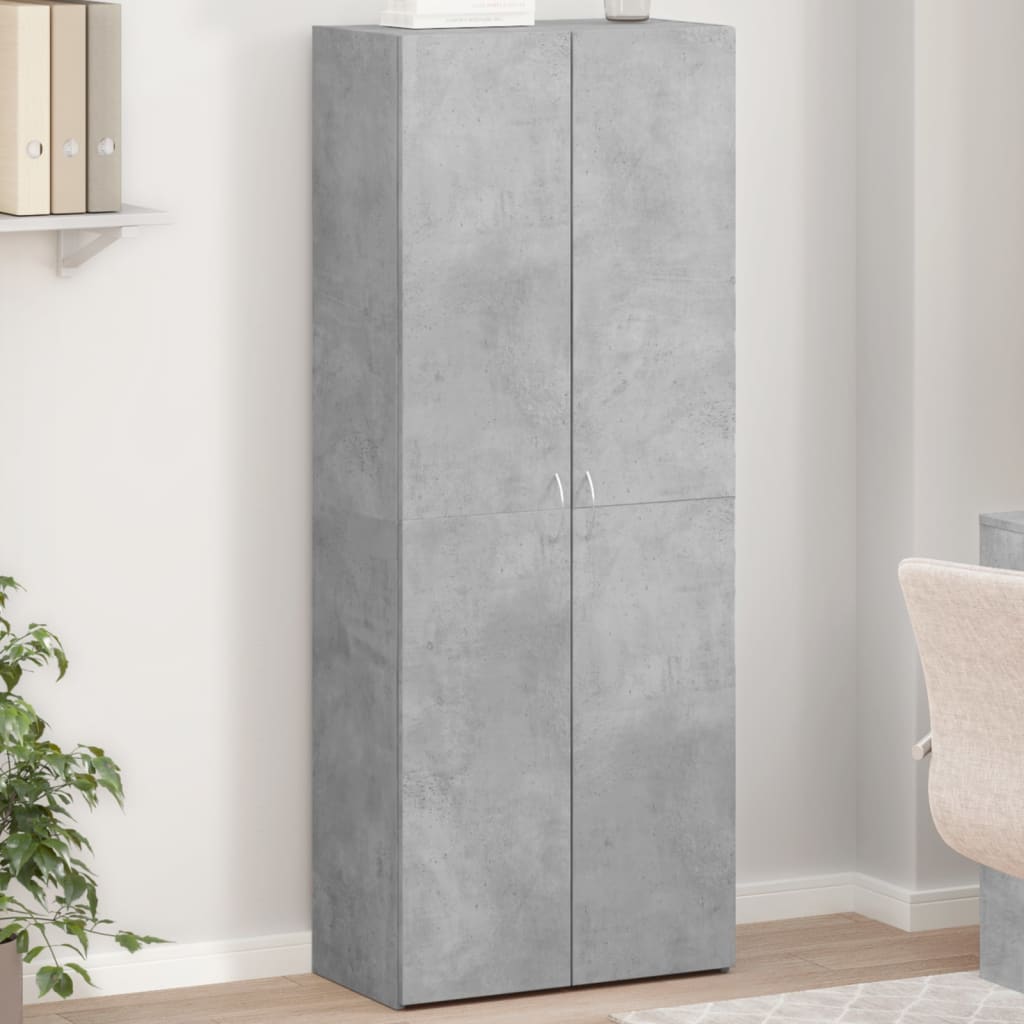 8721102595295_m_en_hd_1 Provira Archiefkast 60x32x153 cm bewerkt hout betongrijs - Image 1