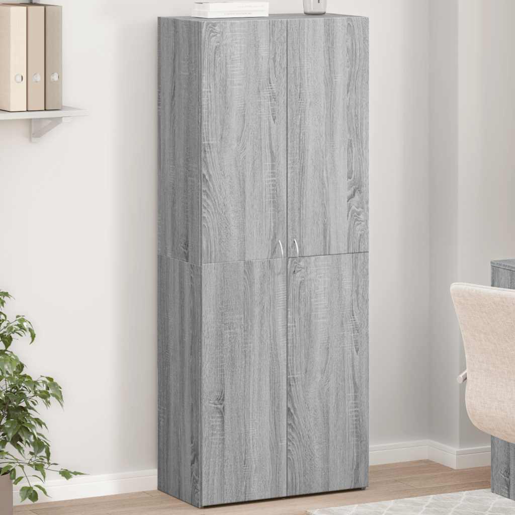8721102595318_m_en_hd_1 Provira Archiefkast 60x32x153 cm bewerkt hout grijs sonoma eikenkleurig - Image 1