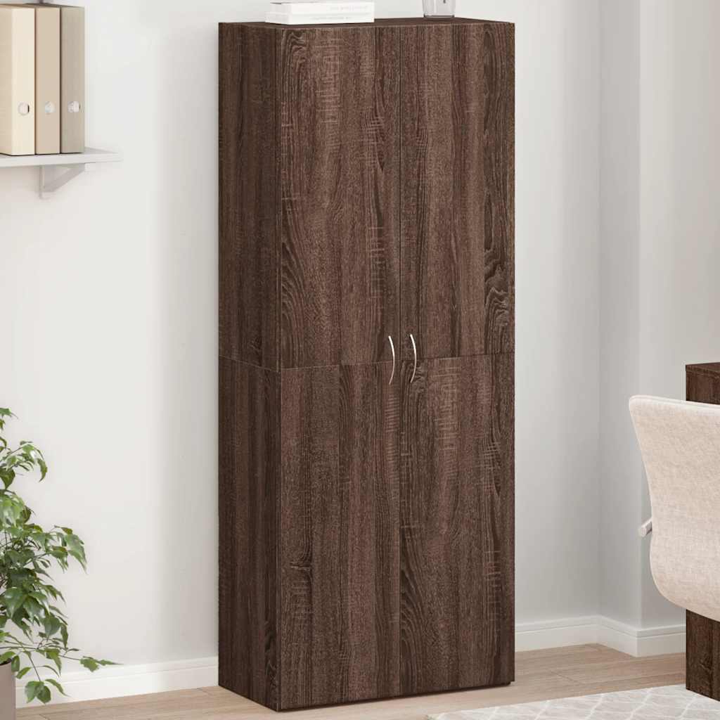 8721102595325_m_en_hd_1 Provira Archiefkast 60x32x153 cm bewerkt hout bruin eikenkleur - Image 1