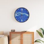 Provira Wandklok met lichtgevende wijzerplaat en wijzers Ø30 cm blauw