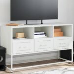 Provira Tv-meubel 100,5x39x60,5 cm staal wit