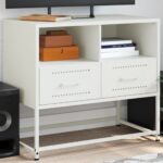 Provira Tv-meubel 68x39x60,5 cm staal wit