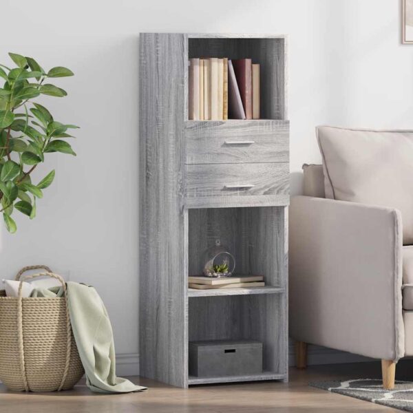 Provira Hoge kast 40x42,5x124 cm bewerkt hout grijs sonoma eikenkleurig