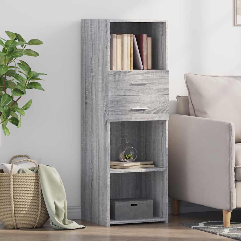 8721102650666_m_en_hd_1 Provira Hoge kast 40x42,5x124 cm bewerkt hout grijs sonoma eikenkleurig - Image 1