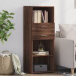 Provira Hoge kast 45x42,5x124 cm bewerkt hout bruin eikenkleurig
