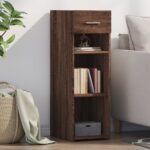 Provira Dressoir 30x42,5x93 cm bewerkt hout bruin eikenkleur