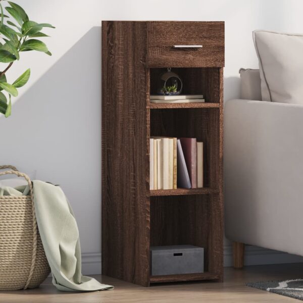 Provira Dressoir 30x42,5x93 cm bewerkt hout bruin eikenkleur