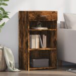 Provira Dressoir 50x42,5x93 cm bewerkt hout gerookt eikenkleurig