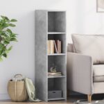 Provira Hoge kast 30x41x124 cm bewerkt hout betongrijs