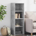 Provira Hoge kast 40x41x124 cm bewerkt hout betongrijs