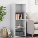 Provira Hoge kast 45x41x124 cm bewerkt hout wit