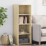 Provira Hoge kast 45x41x124 cm bewerkt hout sonoma eikenkleurig