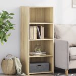 Provira Hoge kast 50x41x124 cm bewerkt hout sonoma eikenkleurig