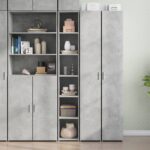 Provira Hoge kast 30x41x185 cm bewerkt hout betongrijs