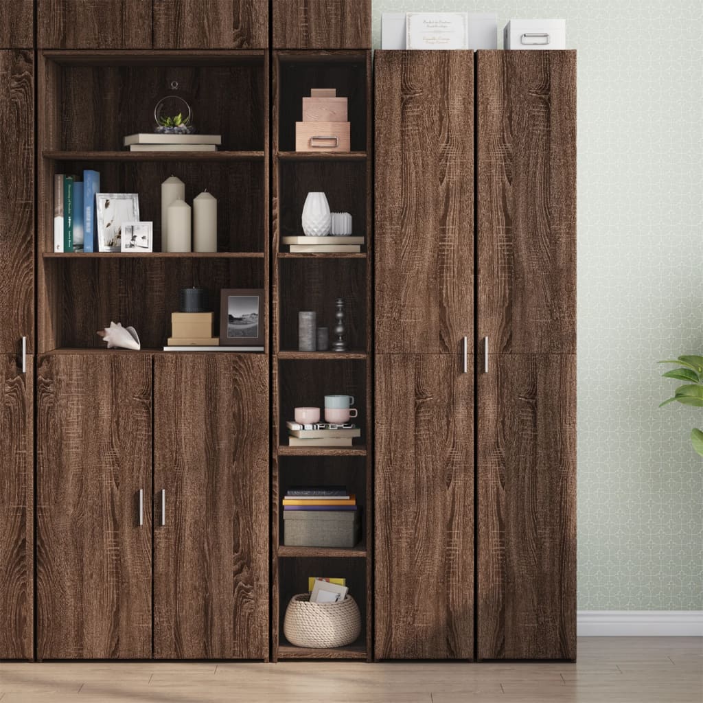8721102653193_m_en_hd_1 Provira Hoge kast 30x41x185 cm bewerkt hout bruin eikenkleurig - Image 1