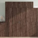 Provira Hoge kast 80x42,5x185 cm bewerkt hout bruin eikenkleurig