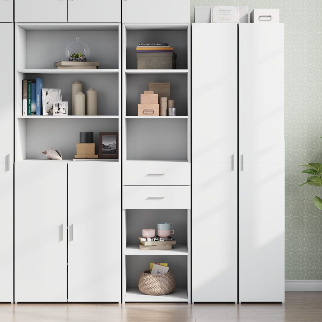 8721102655371_m_en_hd_1 Provira Hoge kast 45x42,5x185 cm bewerkt hout wit - Image 1