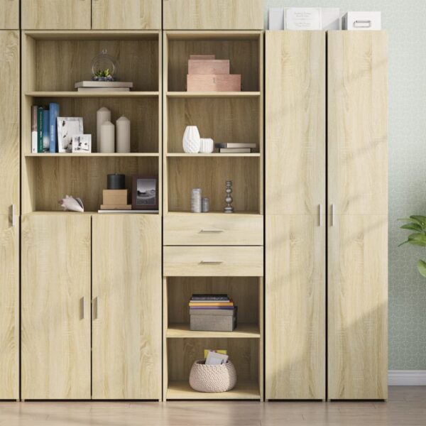 Provira Hoge kast 50x42,5x185 cm bewerkt hout sonoma eikenkleurig