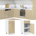 Provira Onderkast met lade 40x46x81,5 cm spaanplaat sonoma eikenkleurig