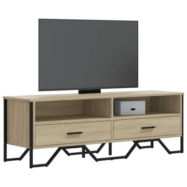 Provira Tv-meubel 122x34x41 cm bewerkt hout sonoma eikenkleurig