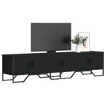 Provira Tv-meubel 180x34x41 cm bewerkt hout zwart