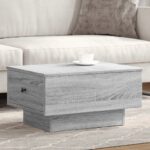 Provira Salontafel 60x45x31 cm bewerkt hout grijs sonoma eikenkleurig