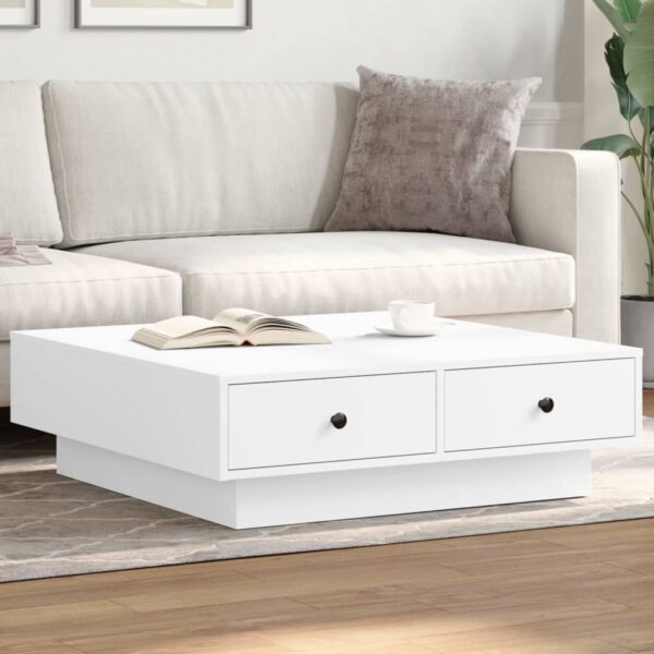 Provira Salontafel 90x90x28 cm spaanplaat wit