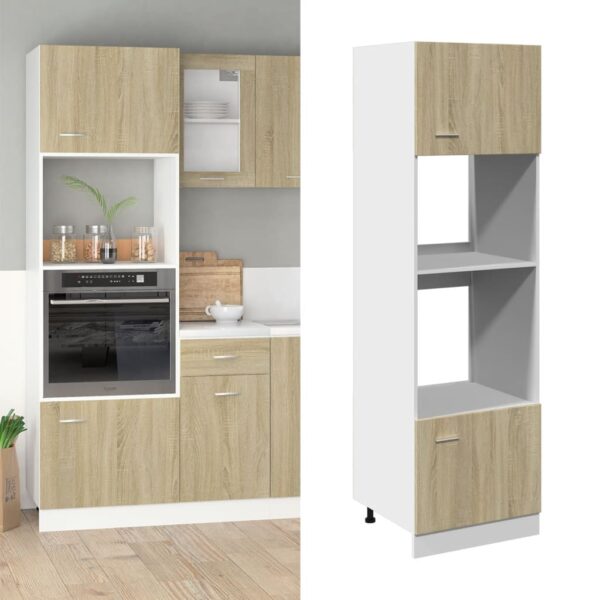 Provira Magnetronkast 60x57x207 cm spaanplaat sonoma eikenkleurig