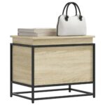 Provira Opbergbox met deksel 60x40x51,5 cm bewerkt hout sonoma eiken