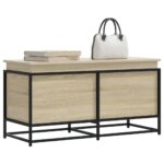 Provira Opbergbox met deksel 100x40x51,5 cm bewerkt hout sonoma eiken