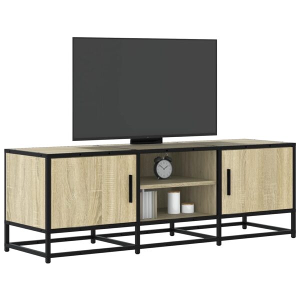 Provira Tv-meubel 120x35x41 cm bewerkt hout metaal sonoma eikenkleurig