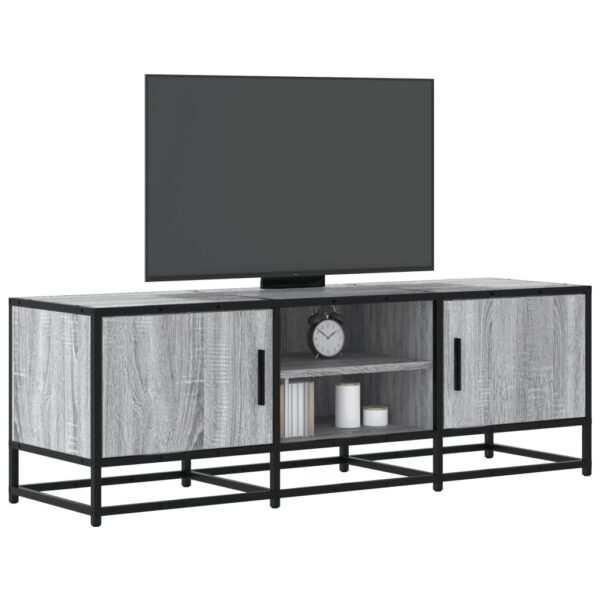 Provira Tv-meubel 120x35x41 cm bewerkt hout metaal grijs sonoma eiken