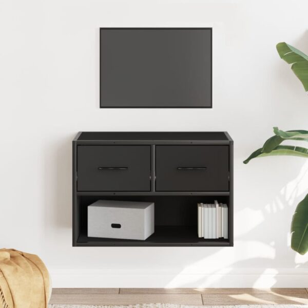 Provira Tv-meubel 60x31x39,5 cm bewerkt hout en metaal zwart