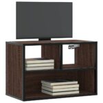 Provira Tv-meubel 60x31x39,5 cm bewerkt hout metaal bruin eikenkleurig