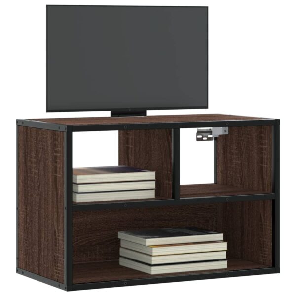Provira Tv-meubel 60x31x39,5 cm bewerkt hout metaal bruin eikenkleurig