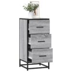Provira Dressoir 35,5x35x76 cm bewerkt hout en metaal grijs sonoma