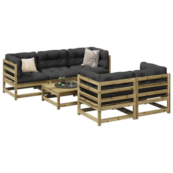Provira 6-delige Loungeset geïmpregneerd grenenhout