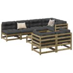 Provira 8-delige Loungeset met kussens geïmpregneerd grenenhout