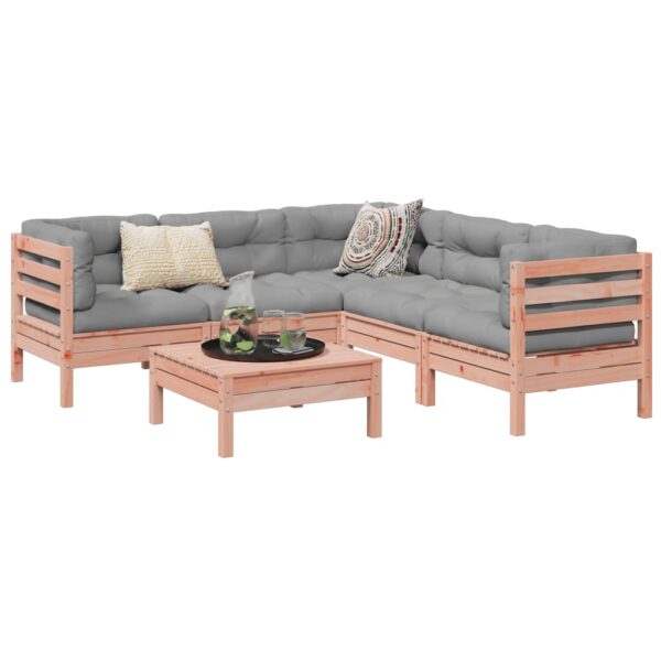 Provira 6-delige Loungeset met kussens massief douglas vurenhout