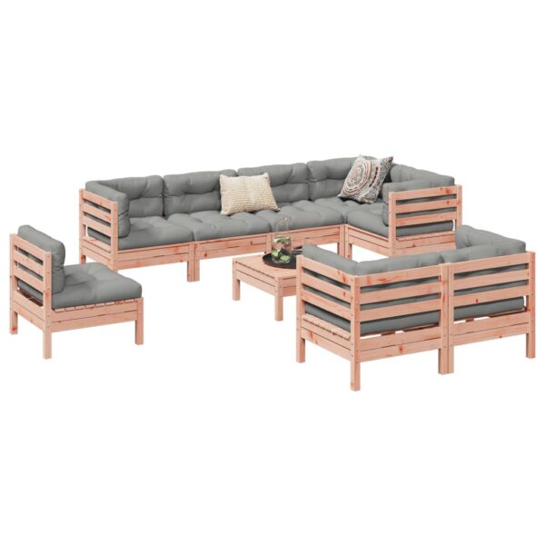 Provira 9-delige Loungeset met kussens massief douglas vurenhout