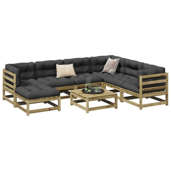 Provira 8-delige Loungeset geïmpregneerd grenenhout