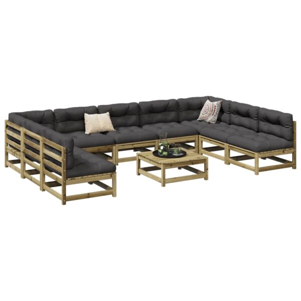 Provira 10-delige Loungeset geïmpregneerd grenenhout