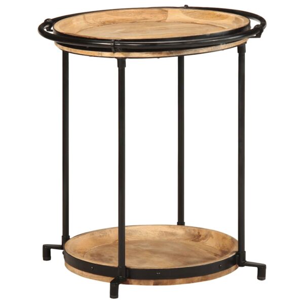 Provira Bijzettafel Ø55x60 cm massief mangohout