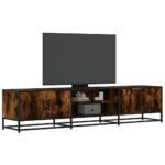 Provira Tv-meubel 180x35x41 cm bewerkt hout gerookt eikenkleurig
