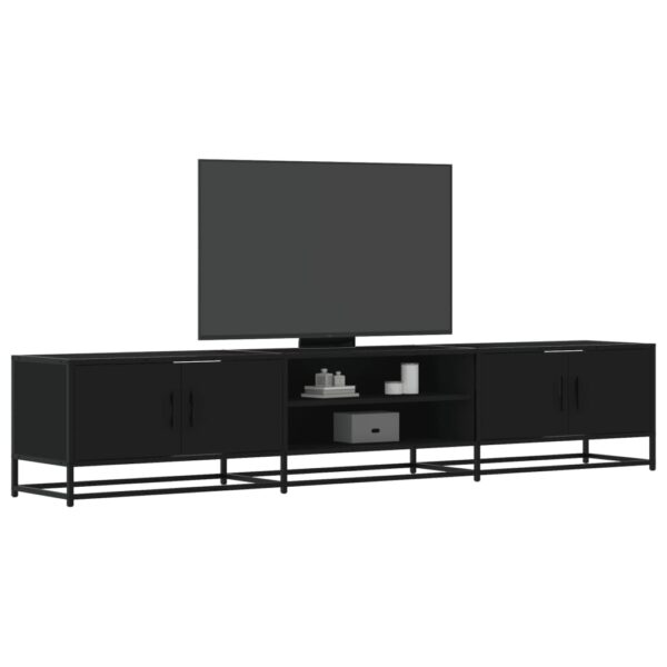 Provira Tv-meubel 210x35x41 cm bewerkt hout zwart